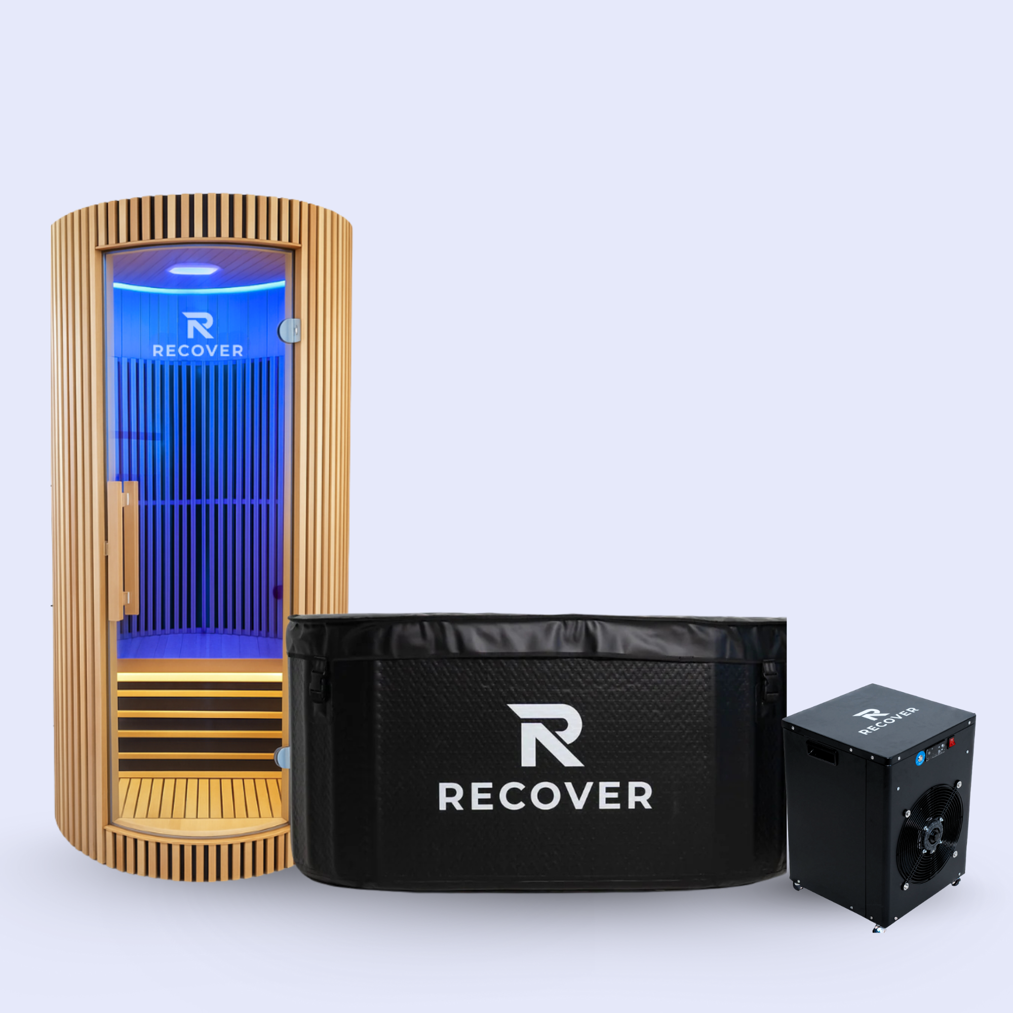 Infrared Indoor RSauna & Mini Air Ice Plunge with 1 HP Chiller