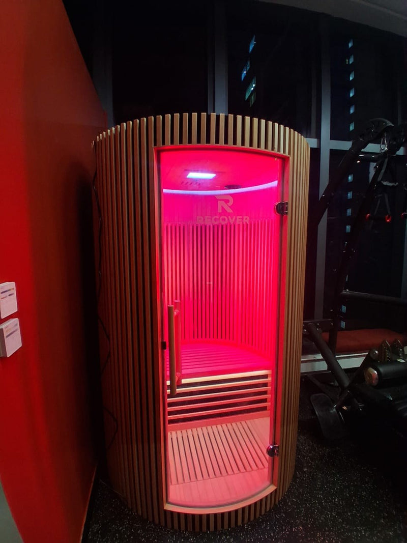 2 Person R Sauna Circle installed in a gym