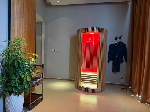 R Sauna Circle in a Novotel Danang luxury suite